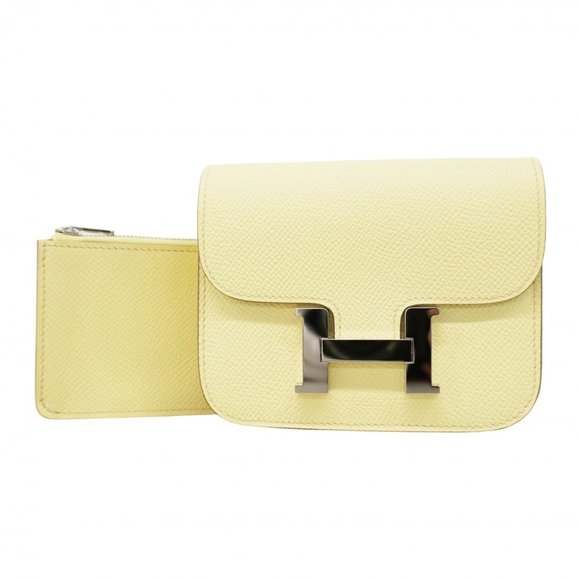Hermes Hermès Constance Epsom Jaune Milton wallet with double engraving for w... - Picture 1 of 8
